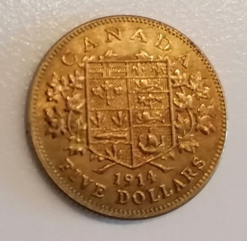 Five fünf dollars can 1914 - five/fünf/5,